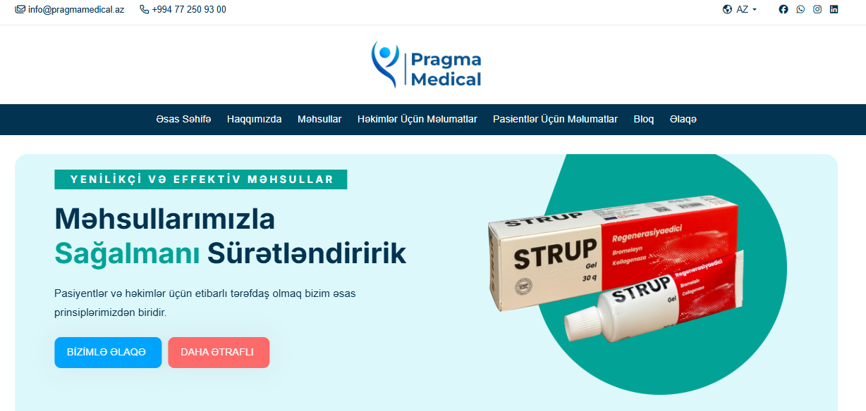 derman şirkətləri üçün veb sayt