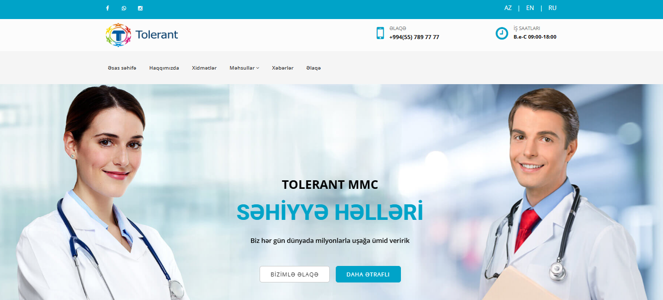 derman şirkətləri üçün veb sayt
